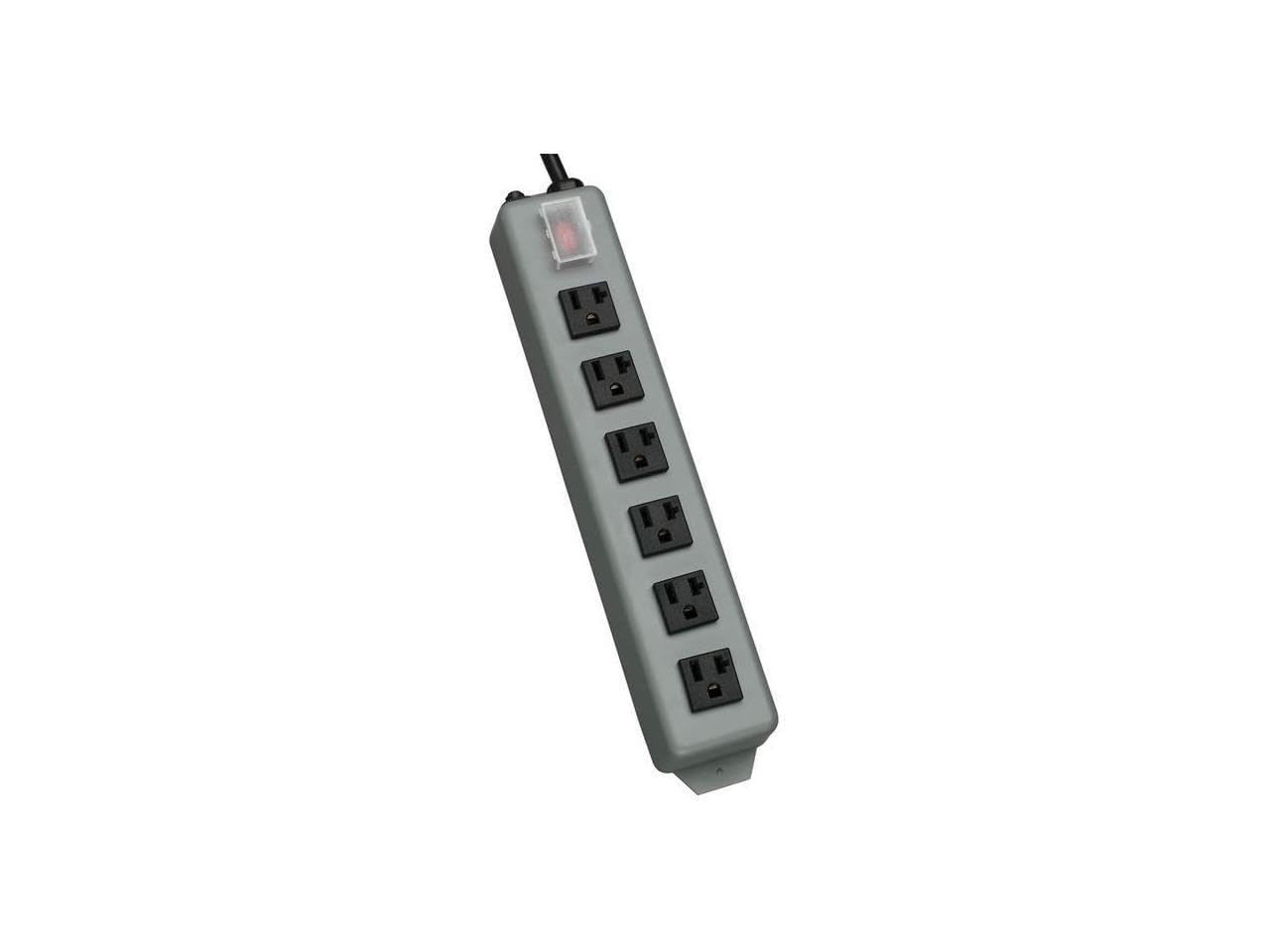 Tripp Lite 6-Outlet Waber Industrial Power Strip, 15ft Cord with 5-20P Plug, 20A Circuit Breaker 120V, (UL620-15)
