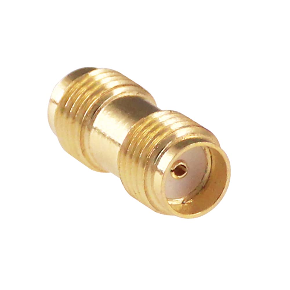 RFaha 10pcs Antenna Adapter SMA Female to SMA Female Connector Coupler Barrel Adapter Converter for Antenna Radio(F10-10)