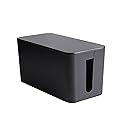 Cable Management Box,Cord Organizer Box for Home and Office System to Cover and Hide & Power Strips & Cords,Surge Protector (Small, Black)