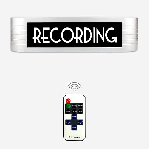 COMSUKI Recording Led Sign Light,Personalized Studio Office Sign,Music Studio Decoration,Broadcast Warning Sign Finished