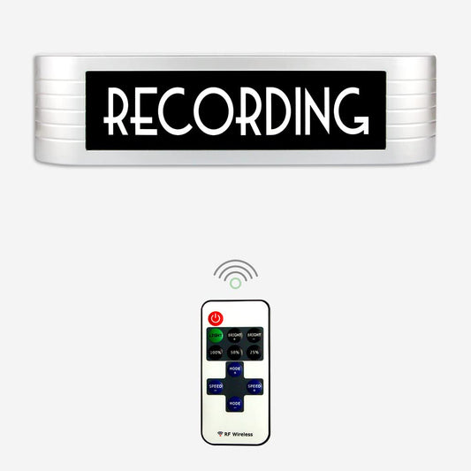 COMSUKI Recording Led Sign Light,Personalized Studio Office Sign,Music Studio Decoration,Broadcast Warning Sign Finished
