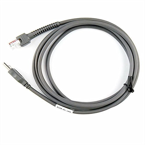 E-Simpo 2pcs LS2208 USB to RJ45 Cable 7ft 2mtr CBA-U01-S07ZAR Dura-Gray For Zebra Symbol Barcode Scanner Ls2208ap Ls1203 Ls4208 Ls4278 Ds6707 Ds6708