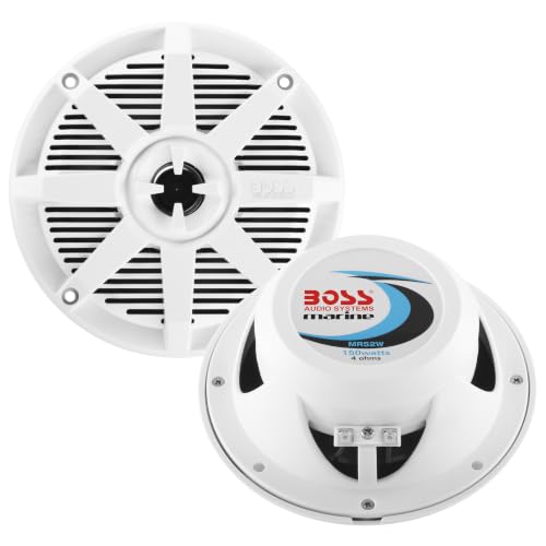 BOSS Audio Systems MR52W 5.25 Inch 2 Way Full Range 150 W Boat Speaker Pair