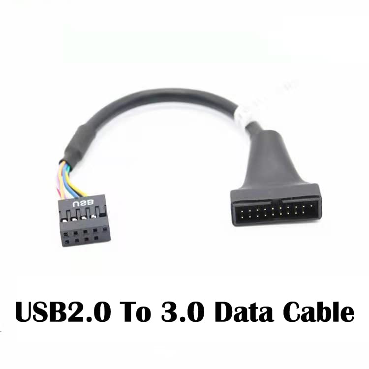 ThtRht 3 Pack USB 3.0 Header to USB 2.0 Motherboard Adapter 19 Pin to 9 Pin Connector Cable Front Panel USB3.0 to 2.0 Converter 19pin Male to 9pin