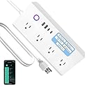 XENON Zigbee Smart Power Strip ,Surge Protector with 4 Individually Controlled AC Outlets and 4 USB Ports, Alexa and Google Home Compatible, 5ft