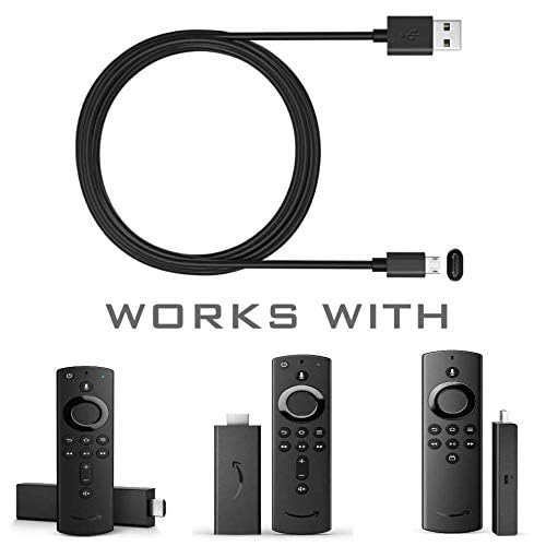 ienza 10FT Long USB Power Cable Cord Wire for All-New Fire TV FireTV Stick Streaming Device with Alexa Voice Remote 2020 2018 & Older Versions, Fire
