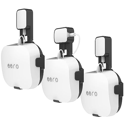 for Amazon eero Pro 6E & Pro 6 mesh Wi-Fi 6 Router Wall Mount Bracket Two Types of Install with Cable Storage and Space Saving Fits The eero Pro 6