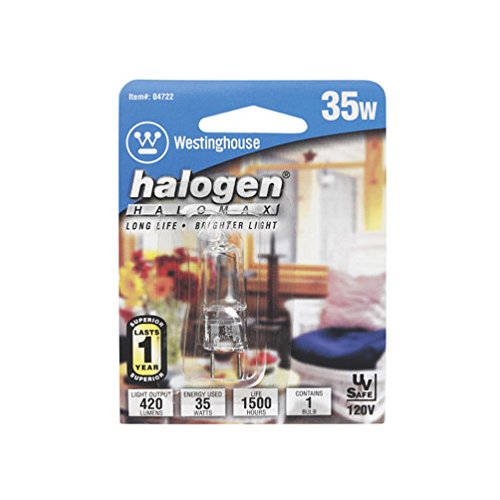 Westinghouse Jcd Halogen Lamp 35 W 420 Lumens Gy8 Gy8 1-11/16 in. Clear Carded