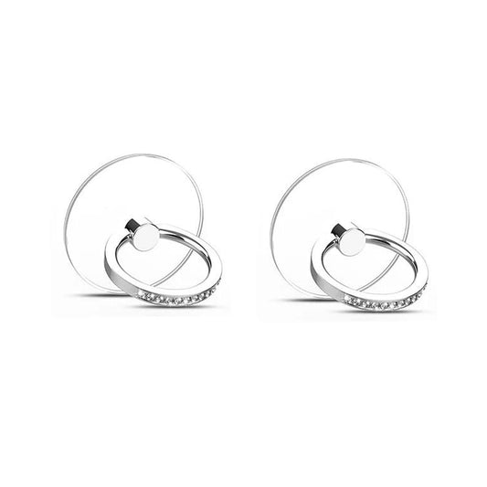 Cell Phone Ring Stand Holder?2Pcs Transparent Finger Ring Kickstand?360 Degree Rotation Hand Phone Ring Grip for All Mobile Phone(Round)