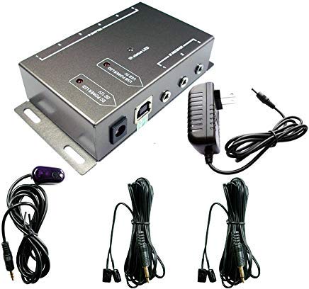 SZBJ IR Receiver Accessories for IR Repeater Kit,IR Repeaters Accessories (2 Dual Head, Gray)