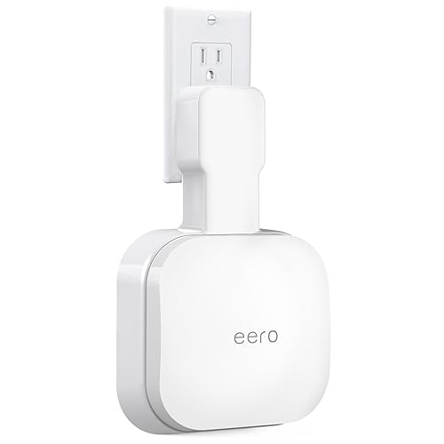 Wall Mount Holder for eero Pro 6e/Pro 6, No Messy Wires, Space Saving, Outlet Wall Bracket Only Compatible with eero Pro 6e/Pro 6 Mesh Wi-Fi System