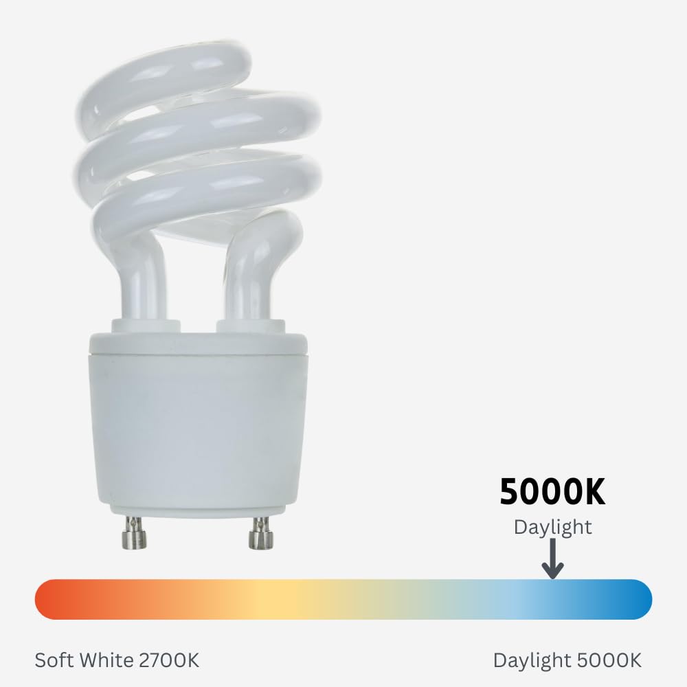 Shadid 13-Watt GU24 / GU35 Compact Fluorescent Light Bulbs, Replacement for MLS13GU35, Great for VQL5 Exhaust Fans, 3500K Natural White, MLS13GU35