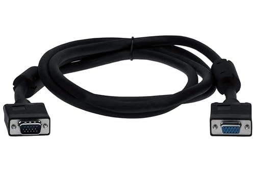 SF Cable, 3ft HD15 SVGA M/F Monitor Extension Cable with Ferrite Bead Black
