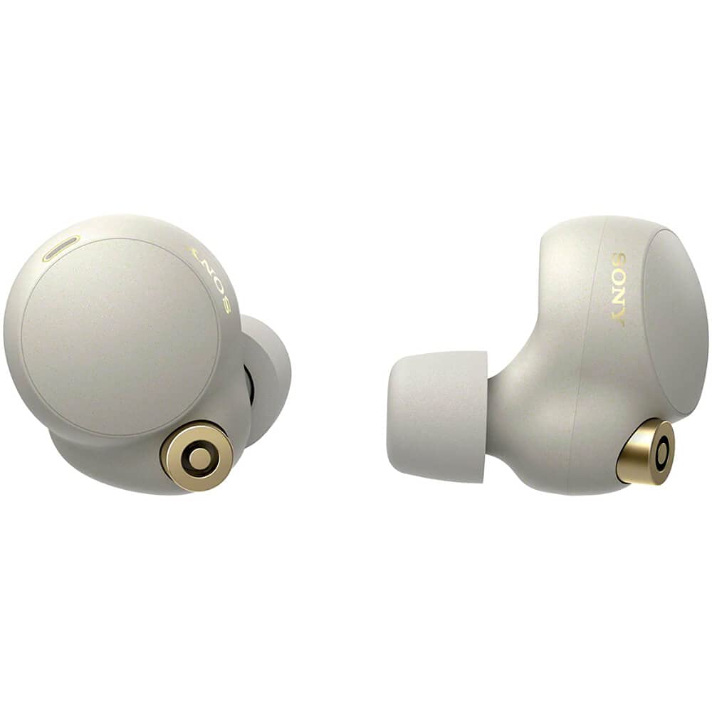 Sony WF-1000XM4 Noise Canceling Wireless Earbud Headphones - Silver (Renewed)