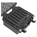 Case Club 8 External Hard Drive Case. Waterproof, Airtight, & Heavy Duty. Includes Pressure Relief Valve, Folding Handle, Padlock Holes, O-Ring Seal.