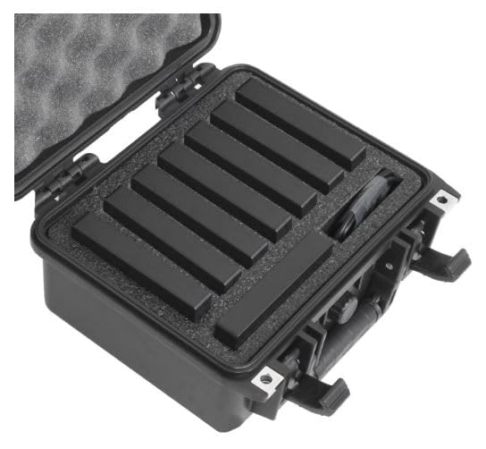 Case Club 8 External Hard Drive Case. Waterproof, Airtight, & Heavy Duty. Includes Pressure Relief Valve, Folding Handle, Padlock Holes, O-Ring Seal.