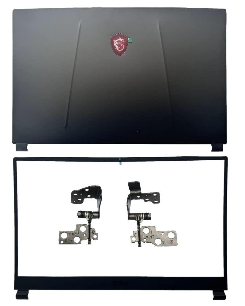 New Compatible Replacemen for MSI GP75 9SC MS-17E3 MS-17E7 Gaming Laptop Cover(LCD Back Cover and Bezel and LCD Hinges)