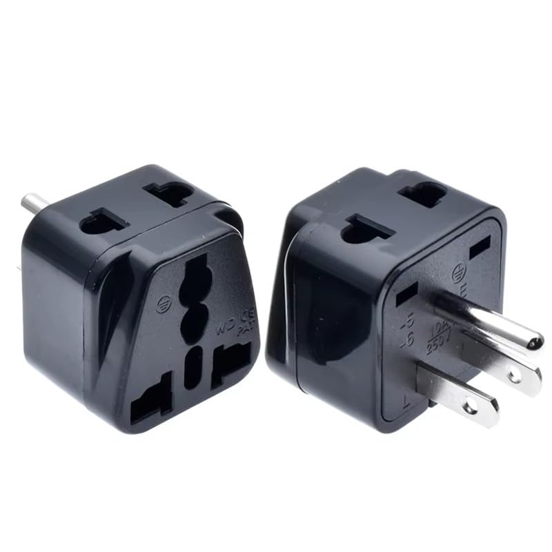 Travel Plug Adapter (Type B),Vsanstar 2 in one Universal Travel Adapter Socket for USA,Japan,Canada,Philippines - 3 Pack [Grounded & Universal]