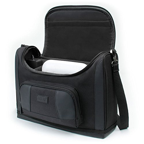 USA Gear Portable Photo Printer Case - Messenger Bag with Padding Dividers Compatible with Canon Selphy CP1500, Selphy Cp1300, Kodak Step Wireless