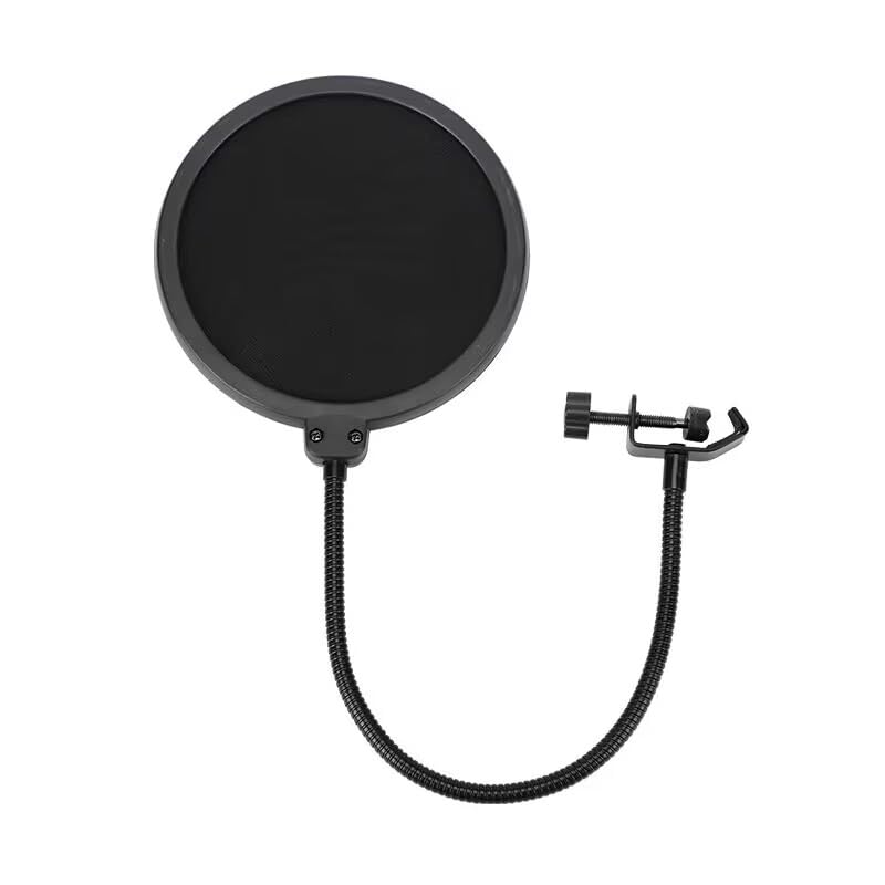 LIUSM Professional Microphone Filter Screen-Mic Pop Blocker Mask Shield With 360° Flexible Gooseneck Stabilizing Arm