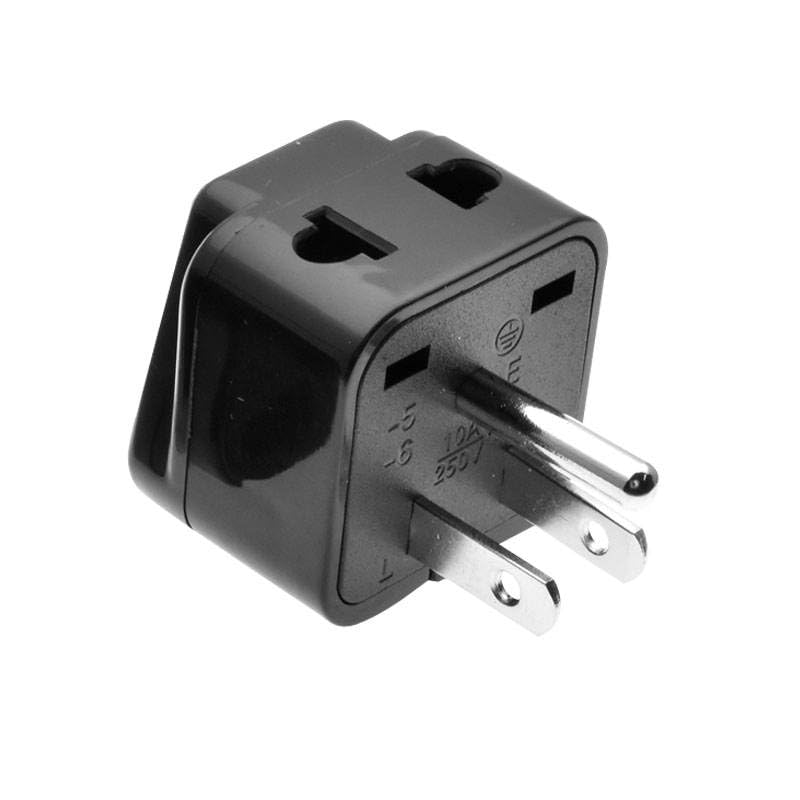 Travel Plug Adapter (Type B),Vsanstar 2 in one Universal Travel Adapter Socket for USA,Japan,Canada,Philippines - 3 Pack [Grounded & Universal]