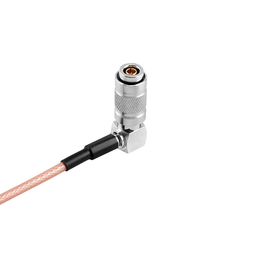 Uonecn Right Angle DIN 1.0/2.3 Mini BNC to RG179 Right Angle BNC Coaxial Cable Video Cable for Blackmagic HyperDeck Shuttle 75ohm