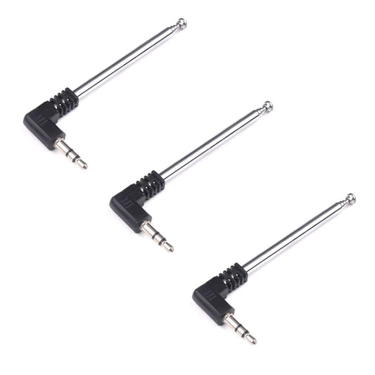 Mini FM Radio Antenna 3.5mm Male Telescopic FM Antenna 3-Pack Compatible with Portable Radio Indoor Stereo Receiver AV Audio Video Home Theater