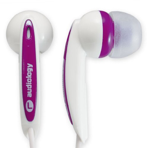 AUDIOLOGY AU-154-PK In-Ear Stereo Earphones for MP3 Players, iPods and iPhones, Pink