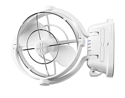 SEEKR Sirocco II™ Fan from by Caframo. 12V/24V Auto-Sensing DC, Omnidirectional Low-Power Draw Fan for Boats and RVs. Hardwire Installation Required.