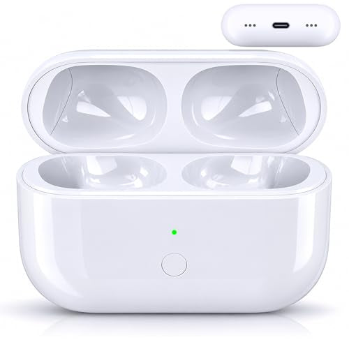 Replacement Charging Case for AirPods Pro (2nd & 1st Gen), Wireless Charging, Fast Pairing, 660mAh Battery,USB-C Charging Port (Earbuds Not Included)