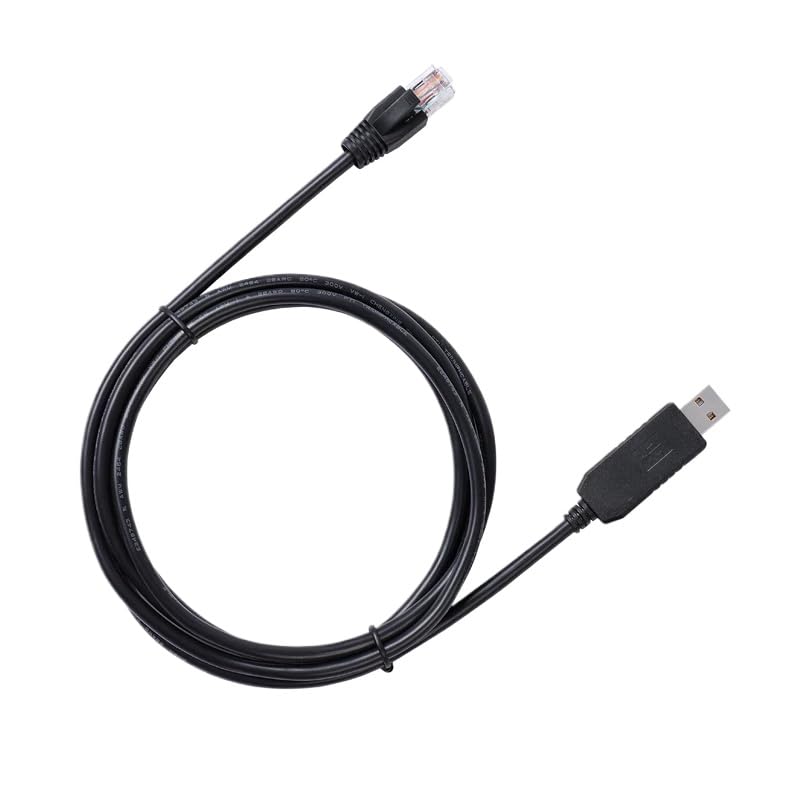 JuHXenWire USB to RJ45 BMS Cable for US2000C US3000C US5000 Lithium Battey Console Communication Cable USB RS232 to RJ45 8P8C Serial Debug Wire (1.8M)