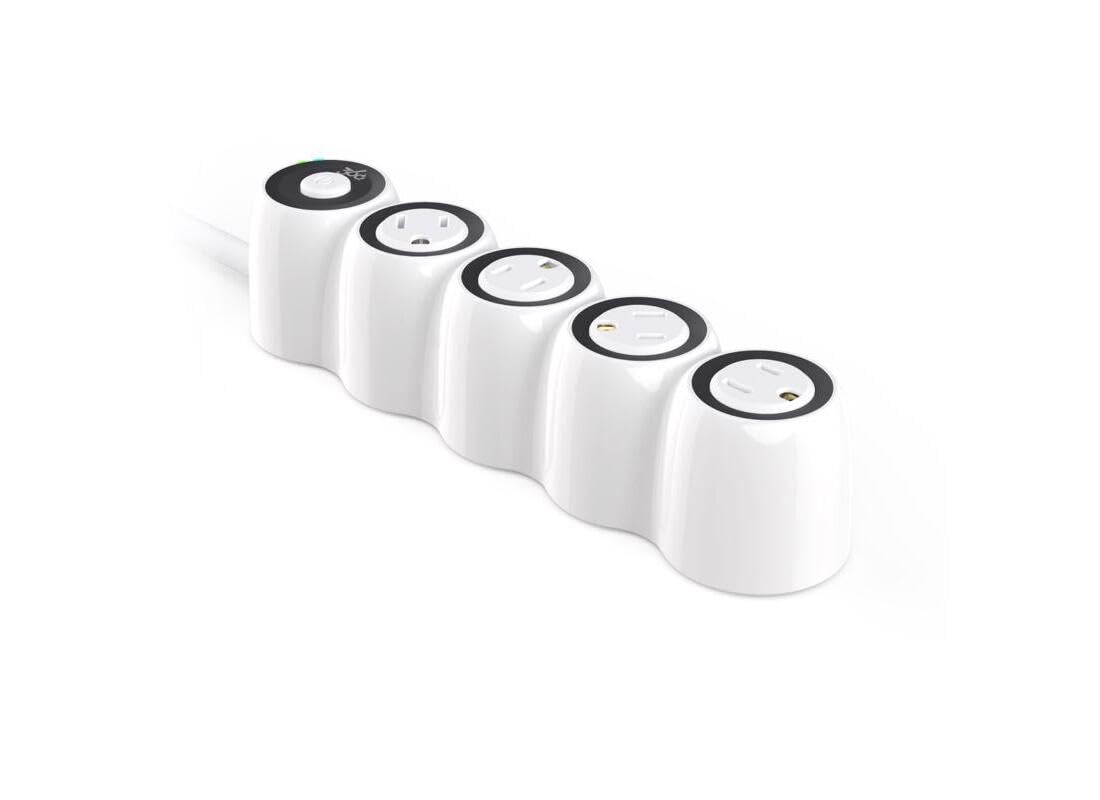 360 Electrical PowerCurve Power Strip, Extension Cord with Multiple Outlets, 4 Rotating Outlets, Outlet Extender 4 ft, Surge Protector Power Strip