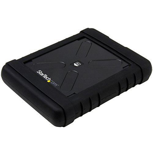 StarTech.com USB 3.0 to 2.5" SATA SSD/HDD Enclosure - UASP Enhanced External Hard Drive Enclosure - MIL-STD-810G Rated Case (S251BRU33),Black