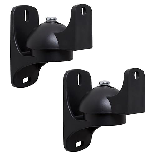 AVF Traditional Nylon Speaker Wall Mounts in Black (Set of 2)