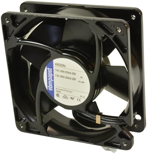 EBM-PAPST 4600N-466 20W 230MA 115V-AC 106CFM Cooling Fan 119X119X38MM D534805