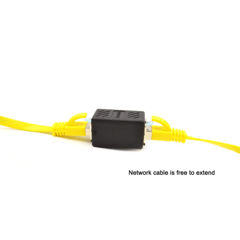 SMITON 2PACK Ethernet Cable Extender,RJ45 Coupler, Extender Connector - Ethernet Coupler Female to Female