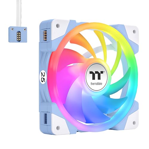 Thermaltake SWAFAN EX 14 ARGB 140mm Cooling Fan, Hydrangea Blue, 3-Fan pcak, 500~2000 RPM, Magnetic Connection, Reversable Blades, sync with MB RGB