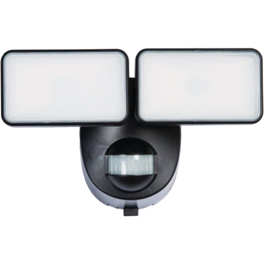 Globe Electric HZ-7161-BK Heathco Battery Powered Security Light, 180 Deg Sensing, 400 Lumens, Led Lamp, 120 Vac, 60 Hz, Black