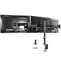 VIVO Triple Monitor Adjustable Heavy Duty Mount, Articulating Stand for 3 LCD Screens up to 24 inches STAND-V003M