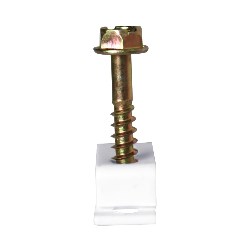 Skywalker Dual Cable Flexible Screw Clips (Pack of 100 / White)