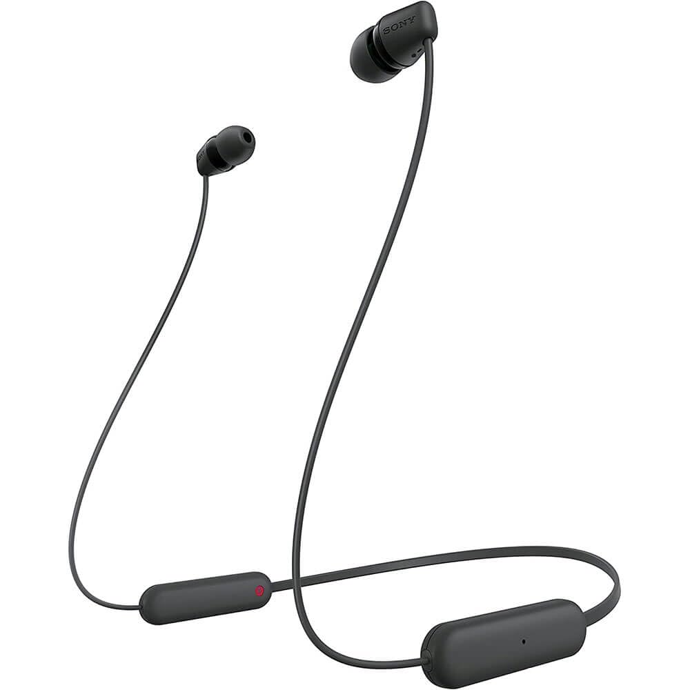 Sony WI-C100 Wireless in-Ear Bluetooth Headphones with Built-in Mic, Black