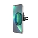 PureGear MagSafe Compatible Qi-Certified Fast Magnetic Wireless Round Car Charger for iPhone 17, Air,16,15, 15 Pro, 14, 14 Pro Max, 13, 12, Qualcomm