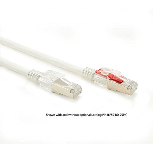 Black Box CAT6 250MHZ STR SFTP PVC LK SNG WH 6FT