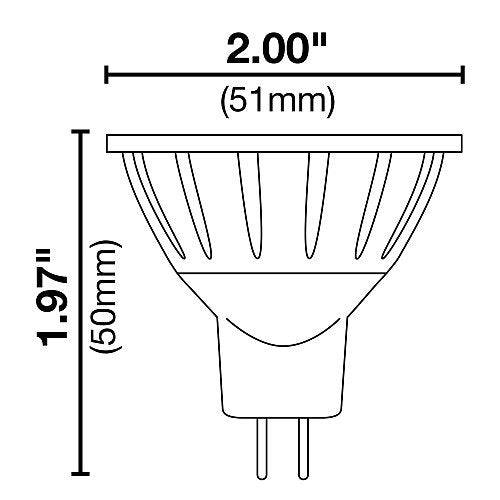 Halco ProLED 81065 MR16FMW/827/LED 4.5W (35W Equal) 2700K MR16 GU5.3 Base Dimmable 40° Flood LED Lamp