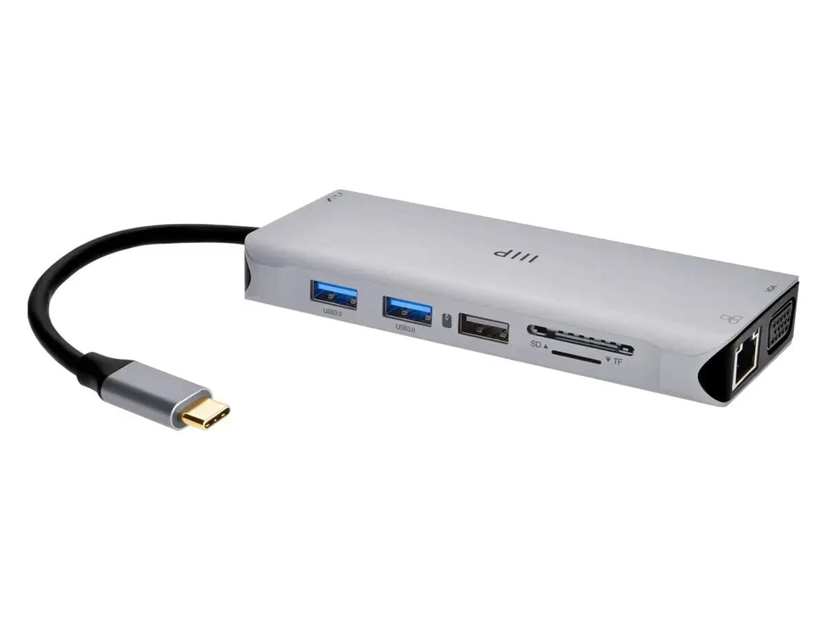 Monoprice 12-in-1 Dual-HDMI + VGA MST Triple Monitor Docking Station, 4K, 5Gbps USB?A, 100 Watts PD, 3.5mm Dual Audio Jack