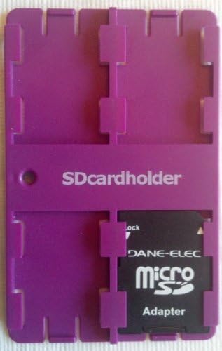 Standard SD Card Holder Credit Card Size Secure Digital Memory Card Case (Purple) Beware of Cheap Chinese Knock Offs!!!