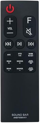 Replacement Remote Control AKB75595401 for LG SK5Y SK5R SL4Y SL5Y SKM5Y SPK5B-W AKB75595402 Soundbar
