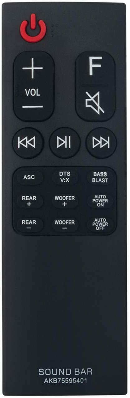 Replacement Remote Control AKB75595401 for LG SK5Y SK5R SL4Y SL5Y SKM5Y SPK5B-W AKB75595402 Soundbar