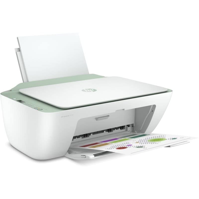 HP DeskJet 2722 Wireless Bluetooth Color Inkjet All-in-One Printer for Home Office, Green - Print Scan Copy - 1200 x 1200 dpi, Icon LCD Display