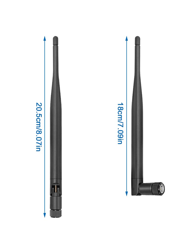 ALMOCN 2PCS 915MHz LoRa Antenna 5dBi Gain Omni-Directional SMA Male Connector + 2PCS IPEX Extension Cable for LoRa Development Board, Security